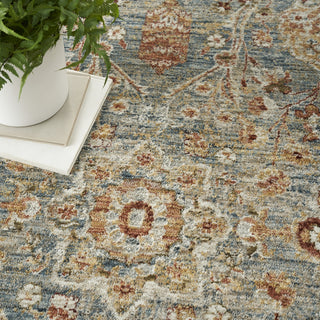 Nourison Petra PTR03 Blue Area Rug Corner Image