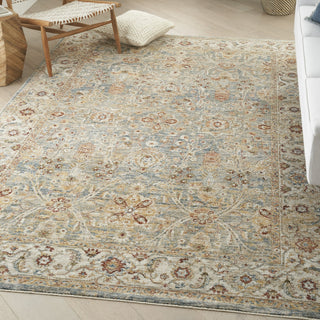 Nourison Petra PTR03 Blue Area Rug Corner Image