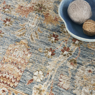 Nourison Petra PTR03 Blue Area Rug Corner Image