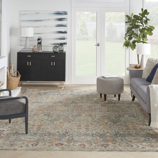 Nourison Petra PTR03 Blue Area Rug Room Image Feature