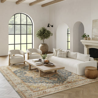 Nourison Petra PTR06 Ivory Blue Area Rug Main Image