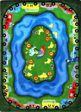 Joy Carpets Kid Essentials Puddleducks Multi Area Rug