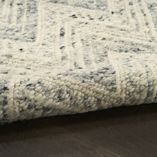 Nourison Pure Purl PUU01 Denim Ivory Area Rug by DKNY Corner Image