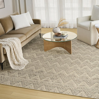 Nourison Pure Purl PUU01 Grey Ivory Area Rug by DKNY Corner Image