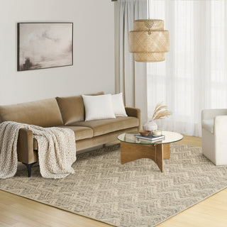 Nourison Pure Purl PUU01 Grey Ivory Area Rug by DKNY Room Image Feature