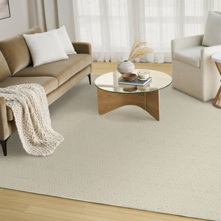 Nourison Pure Purl PUU01 Ivory Area Rug by DKNY Corner Image