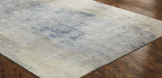 Ancient Boundaries Oikeios OIK-05 Blues/Greys Melange Area Rug - Close Up Image