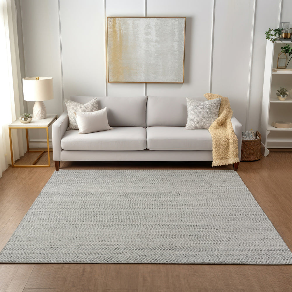 Dalyn Provo PV2 Silver Area Rug Lifestyle Image Feature