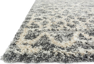 Loloi Quincy QC-02 Graphite/Beige Area Rug Round Image Feature