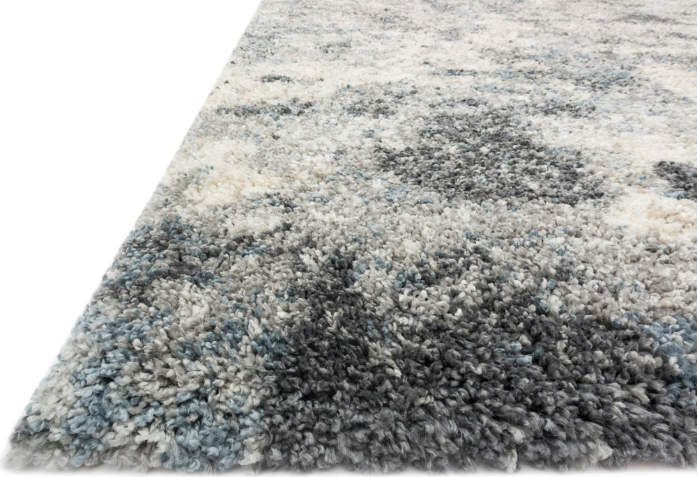 Loloi Quincy QC-06 Slate Area Rug Round Image Feature