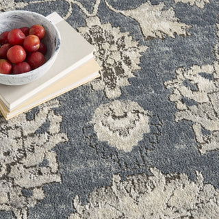 Nourison Quarry QUA06 Blue Beige Area Rug Corner Image