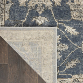 Nourison Quarry QUA06 Blue Beige Area Rug Corner Image