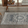 Nourison Quarry QUA07 Grey Ivory Area Rug Corner Image