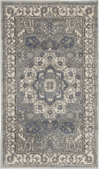 Nourison Quarry QUA07 Grey Ivory Area Rug main image
