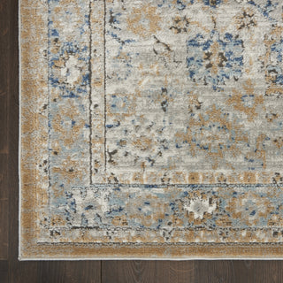 Nourison Quarry QUA09 Grey Light Blue Area Rug Detail Image