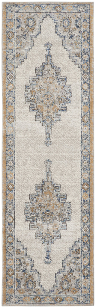Nourison Quarry QUA09 Grey Light Blue Area Rug Main Image