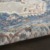 Nourison Quarry QUA12 Blue Grey Area Rug Corner Image