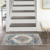 Nourison Quarry QUA12 Blue Grey Area Rug Corner Image