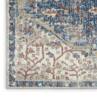 Nourison Quarry QUA12 Blue Grey Area Rug Texture Image