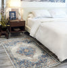 Nourison Quarry QUA12 Blue Grey Area Rug Corner Image