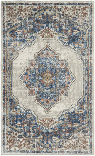 Nourison Quarry QUA12 Blue Grey Area Rug main image