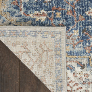 Nourison Quarry QUA12 Blue Grey Area Rug Corner Image