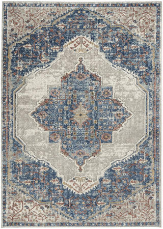 Nourison Quarry QUA12 Blue Grey Area Rug Main Image