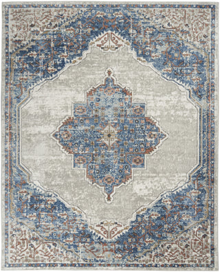 Nourison Quarry QUA12 Blue Grey Area Rug Main Image