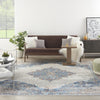 Nourison Quarry QUA12 Blue Grey Area Rug Room Image Feature