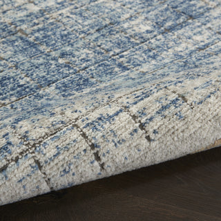 Nourison Quarry QUA13 Blue Area Rug Corner Image