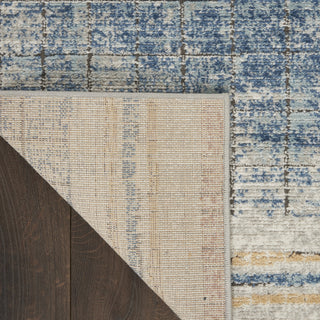 Nourison Quarry QUA13 Blue Area Rug Corner Image