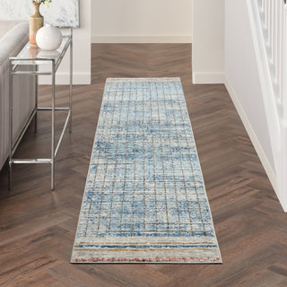 Nourison Quarry QUA13 Blue Area Rug Corner Image