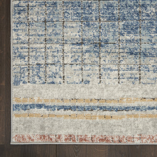 Nourison Quarry QUA13 Blue Area Rug Detail Image