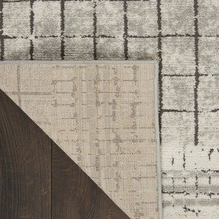 Nourison Quarry QUA13 Ivory Grey Area Rug Corner Image