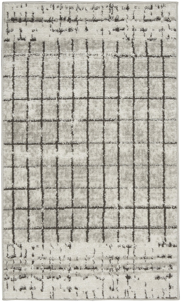 Nourison Quarry QUA13 Ivory Grey Area Rug main image