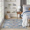 Nourison Quarry QUA14 Blue Area Rug Room Image Feature