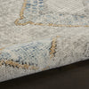 Nourison Quarry QUA14 Ivory Grey Blue Area Rug Corner Image
