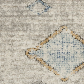 Nourison Quarry QUA14 Ivory Grey Blue Area Rug Swatch Image