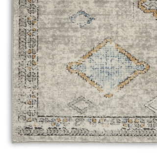 Nourison Quarry QUA14 Ivory Grey Blue Area Rug Texture Image