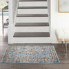 Nourison Quarry QUA15 Blue Multicolor Area Rug Corner Image