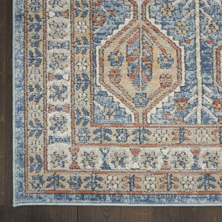 Nourison Quarry QUA15 Blue Multicolor Area Rug Detail Image