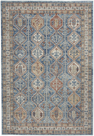 Nourison Quarry QUA15 Blue Multicolor Area Rug Main Image