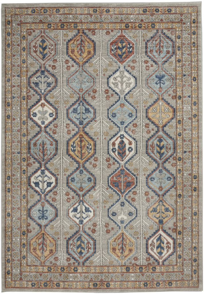 Nourison Quarry QUA15 Grey Multicolor Area Rug main image