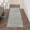 Nourison Quarry QUA16 Blue Ivory Area Rug Corner Image