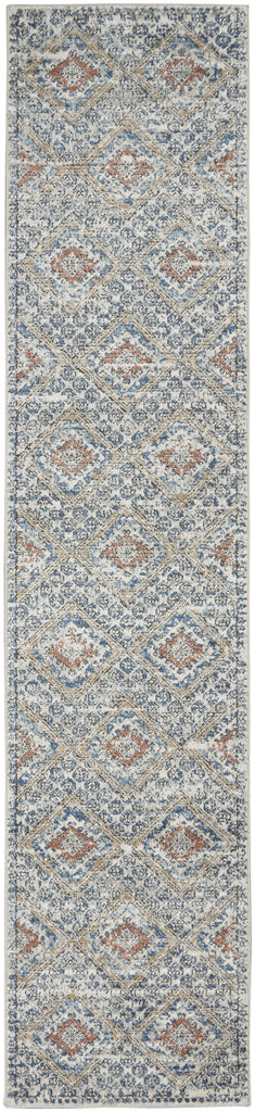 Nourison Quarry QUA16 Blue Ivory Area Rug main image