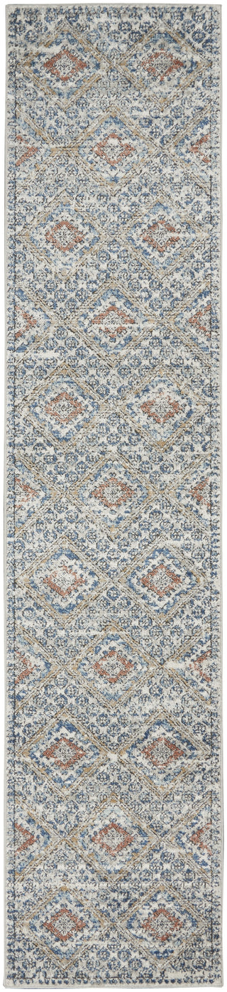 Nourison Quarry QUA16 Blue Ivory Area Rug main image