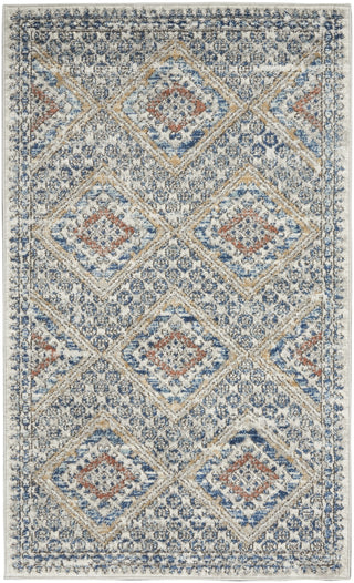 Nourison Quarry QUA16 Blue Ivory Area Rug Main Image