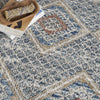 Nourison Quarry QUA16 Blue Ivory Area Rug Corner Image