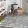Nourison Quarry QUA16 Blue Ivory Area Rug Corner Image