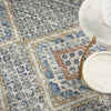 Nourison Quarry QUA16 Blue Ivory Area Rug Corner Image